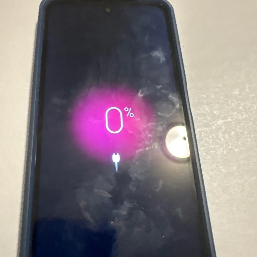 Samsung Smartphone with Blue Case